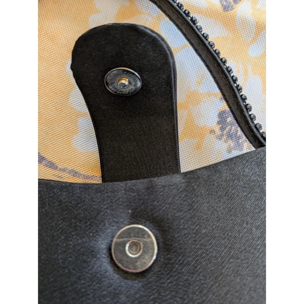 Claire's Black‎ Satin Mini Handbag Rhinestone Handle Evening Bag Formal Clutch